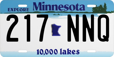 MN license plate 217NNQ
