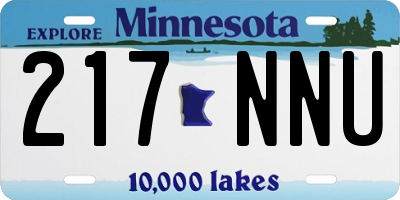 MN license plate 217NNU
