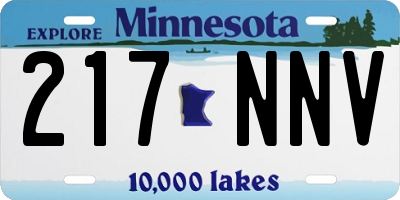 MN license plate 217NNV