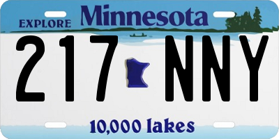 MN license plate 217NNY