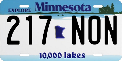 MN license plate 217NON
