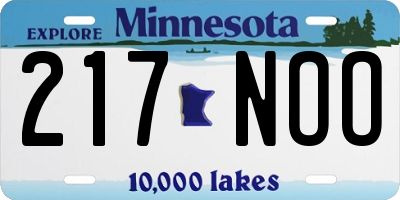 MN license plate 217NOO