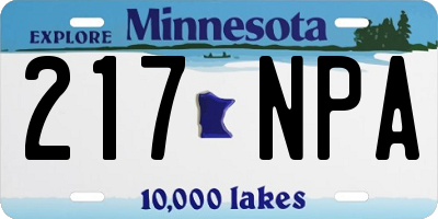 MN license plate 217NPA