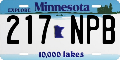 MN license plate 217NPB