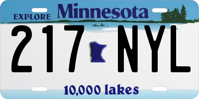 MN license plate 217NYL