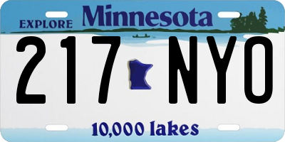 MN license plate 217NYO