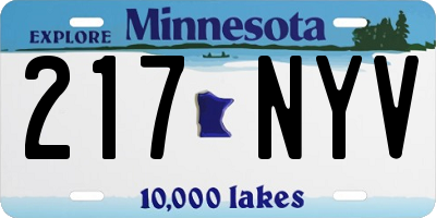 MN license plate 217NYV