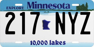 MN license plate 217NYZ