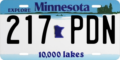 MN license plate 217PDN