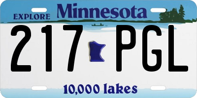MN license plate 217PGL