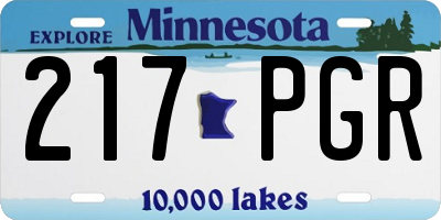 MN license plate 217PGR