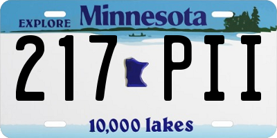 MN license plate 217PII