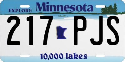 MN license plate 217PJS