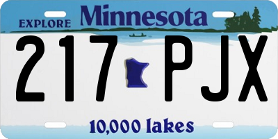 MN license plate 217PJX