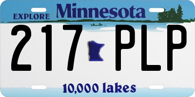 MN license plate 217PLP