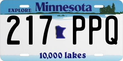 MN license plate 217PPQ