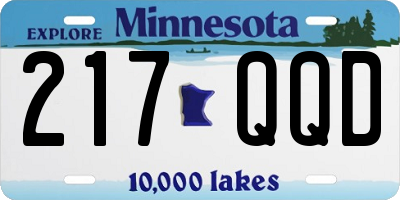 MN license plate 217QQD