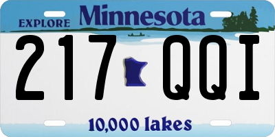 MN license plate 217QQI