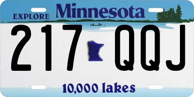 MN license plate 217QQJ