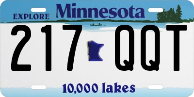 MN license plate 217QQT