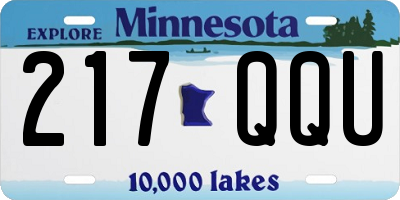MN license plate 217QQU