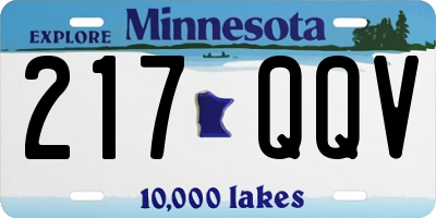 MN license plate 217QQV