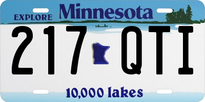 MN license plate 217QTI