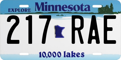 MN license plate 217RAE