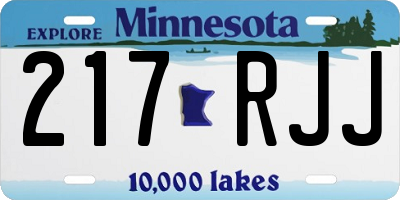 MN license plate 217RJJ