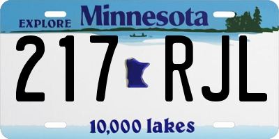 MN license plate 217RJL