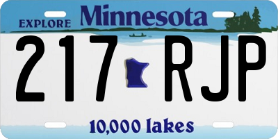 MN license plate 217RJP