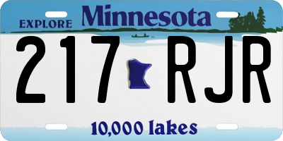 MN license plate 217RJR