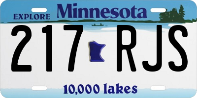 MN license plate 217RJS