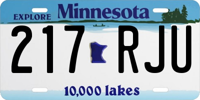 MN license plate 217RJU