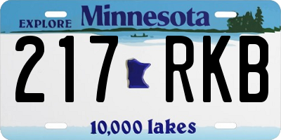 MN license plate 217RKB