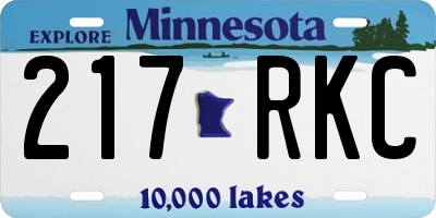 MN license plate 217RKC