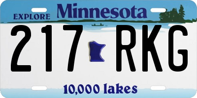 MN license plate 217RKG