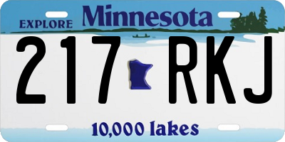 MN license plate 217RKJ