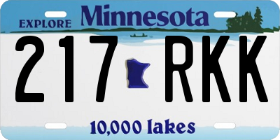 MN license plate 217RKK