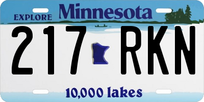 MN license plate 217RKN