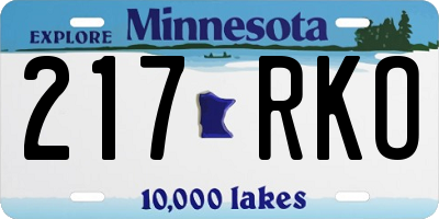 MN license plate 217RKO