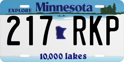 MN license plate 217RKP