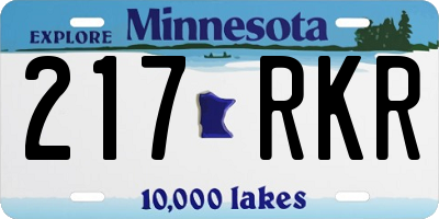 MN license plate 217RKR