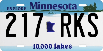 MN license plate 217RKS