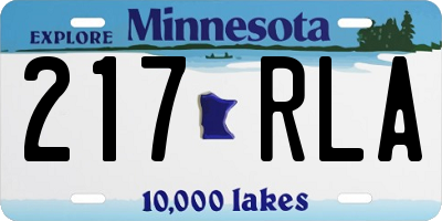 MN license plate 217RLA