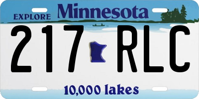 MN license plate 217RLC