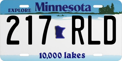 MN license plate 217RLD