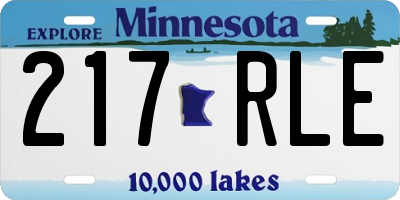 MN license plate 217RLE