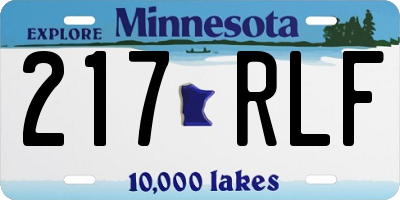 MN license plate 217RLF