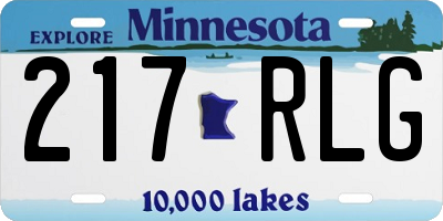 MN license plate 217RLG
